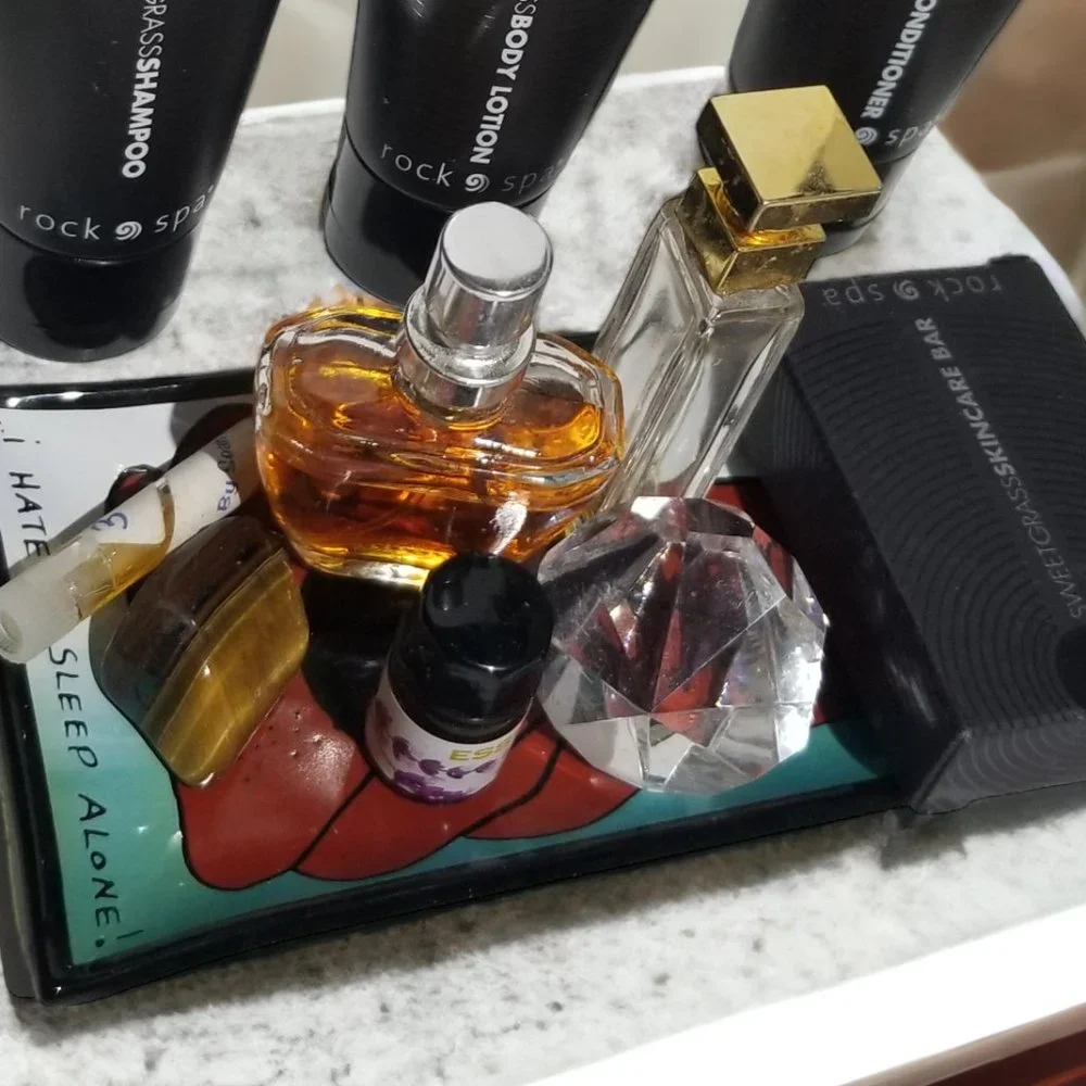 Humourous Smoked Glass Ashtray 